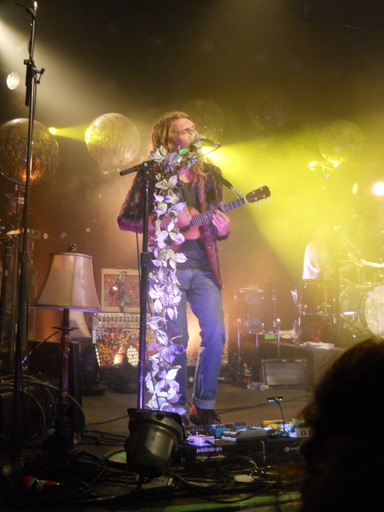 Andrew Wessen strums his ukulele to "Spun."