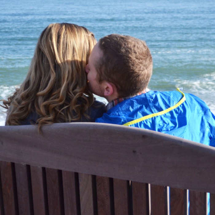 MONTAUK, N.Y. (Feb. 23, 2014) –– A little bit of love on a bench overlooking the beach. (c) Emily Steves 2014