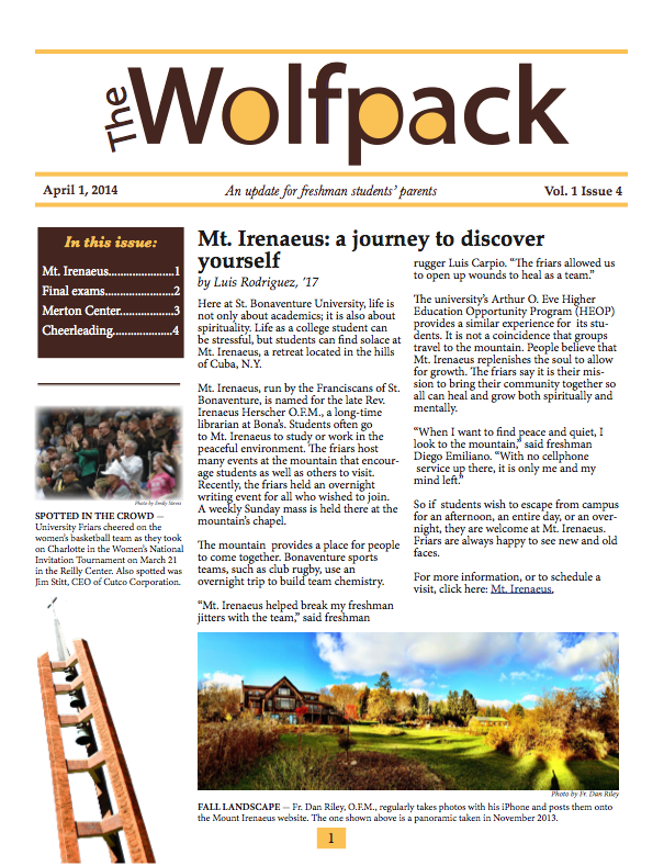 The Wolfpack, April 1&nbsp;issue
